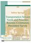 Transportation Service Needs and Priorities: Business Community Perception Survey