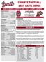 COLGATE FOOTBALL 2017 GAME NOTES