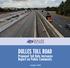 DULLES TOLL ROAD. Proposed Toll Rate Increases. Report on Public Comments