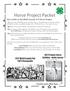 Horse Project Packet