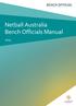 Page1. Netball Australia Bench Officials Manual