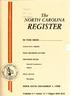 REGISTER NORTH CAROLINA. The. Volume 3 Issue 17* Pages ISSUE DATE: DECEMBER 1, 1988 NRCD PROPOSED RULES IN THIS ISSUE EXECUTIVE ORDER
