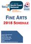FINE ARTS 2018 SCHEDULE