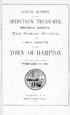 ANNUAL REPORTS OF' THE HIGH WAY AGENTS, LIBRARY COMMiTTEE OF THE TOWN OF HAMPTON FOR THE YEAR ENDING FEBRUARY 15, HAMPTON, N. H.