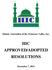 Islamic Association of the Tennessee Valley, Inc. HIC APPROVED/ADOPTED RESOLUTIONS