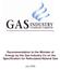 Recommendation to the Minister of Energy by the Gas Industry Co on the Specification for Reticulated Natural Gas
