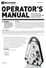 OPERATOR S MANUAL. world s first friction adjustable fall reduction system