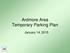 Ardmore Area Temporary Parking Plan. January 14, 2015