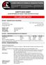 SAFETY DATA SHEET ISSUED SEPTEMBER 2014 (VALID 5 YEARS FROM DATE OF ISSUE) R31 LUBRICANT SPRAY