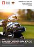 SPONSORSHIP PACKAGE ANNUAL GOLF DAY Thursday 25 October Royal Canberra Golf Club, Yarralumla