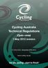 Cycling Australia Technical Regulations