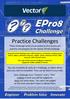 Practice Challenges. These challenge cards are provided so that teams can practice and prepare for the Vector EPro8 Challenge.