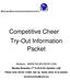 Competitive Cheer Try-Out Information Packet