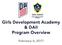 Girls Development Academy & DAII Program Overview. February 6, 2017
