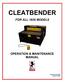 CLEATBENDER FOR ALL 1836 MODELS OPERATION & MAINTENANCE MANUAL