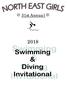 31st ANNUAL NORTH EAST HIGH SCHOOL GIRLS SWIMMING & DIVING INVITATIONAL SATURDAY JANUARY 6TH, 2018