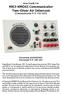 User Guide For MK3-KMDSI Communicator Two-Diver Air Intercom (Communicator P/N )