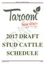 DRAFT STUD CATTLE SCHEDULE Version 2017:001 Page 1