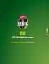 KFC T20 Big Bash League. Playing Conditions Domestic 08 BBL