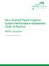 New Zealand Piped Irrigation System Performance Assessment Code of Practice