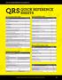 QRS QUICK REFERENCE QUICK REFERENCE SHEETS. Shooting Modifiers table. Survivor Action Point Table. Hand-to-Hand Modifiers Table