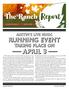 April 3. Running Event. Taking Place on. Austin s Live Music RANCH REPORT DECEMBER 2012