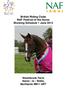 British Riding Clubs NAF Festival of the Horse Showing Schedule 1 June 2013