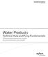 Water Products. Technical Data and Pump Fundamentals TECHNICAL MANUAL TTECHWP R3