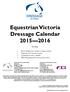 Equestrian Victoria Dressage Calendar