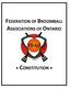 FEDERATION OF BROOMBALL ASSOCIATIONS OF ONTARIO CONSTITUTION