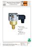 Mechanical Pressure Switches for overpressure, vacuum pressure and differential pressure