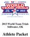 2013 World Team Trials Stillwater, OK. Athlete Packet