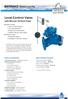BERMAD Waterworks. Level Control Valve. with Bi-Level Vertical Float. 700 Series. Major Additional Features. Features and Benefits.
