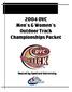 2004 OVC Men s & Women s Outdoor Track Championships Packet