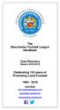 The Manchester Football League Handbook Bridgewater Office Supplies. Club Directory Season