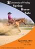 Spring Horse Sale US RTE 68 Findlay, Ohio April 29th, 2017 Demo 10 AM Sale 12 PM