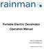 Portable Electric Desalinator Operation Manual Rainman Desalination