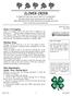 CLOVER CRIER. State 4-H Congress. Weather Policy. Show Requirements