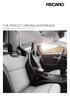 THE PERFECT DRIVING EXPERIENCE RECARO aftermarket seats for cars