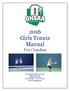 2016 Girls Tennis Manual For Coaches