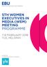 5TH WOMEN EXECUTIVES IN MEDIA (WEM) MEETING PROGRAMME
