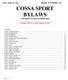 COSSA SPORT BYLAWS AMENDED TO SEPTEMBER 2018