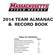 2014 TEAM ALMANAC & RECORD BOOK TABLE OF CONTENTS