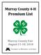 Murray County 4-H. Premium List