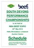 SOUTH DEVONS PERFORMANCE CHAMPIONSHIPS. to be held at NBA BEEF EXPO. 25 th May 2018 Halls Shrewsbury Livestock Auction Centre.