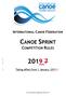 CANOE SPRINT COMPETITION RULES