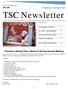 TSC Newsletter Inside this issue: