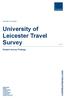 University of Leicester Travel Survey January