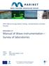 Manual of Wave instrumentation Survey of laboratories
