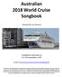 Australian 2018 World Cruise Songbook